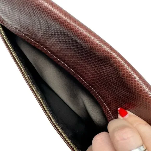 Bottega Veneta Vintage Leather Clutch – Brown & Maroon Two-Tone Bag - Picture 10 of 11